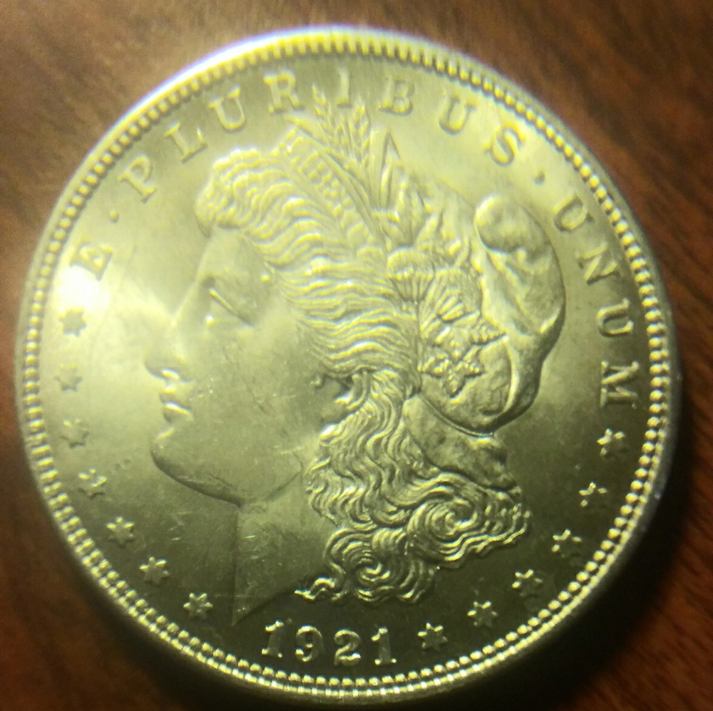 1921 silver Morgan dollor